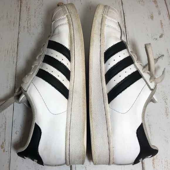 Adidas Superstar White Black Stripe Sneaker - Picture 3 of 7
